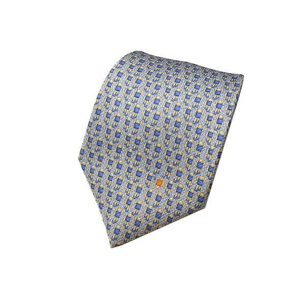 【値下げ】BVLGARI ブルガリ ネクタイ シルク100％ 水色系 中古 質屋出品