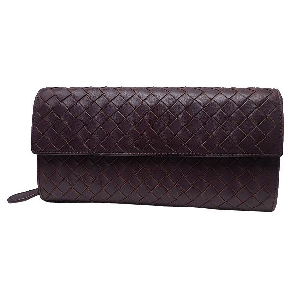 【値下げ】BOTTEGA VENETA ボッテガ・ヴェネタ 長札ファスナー付財布 レザー イントレチ...
