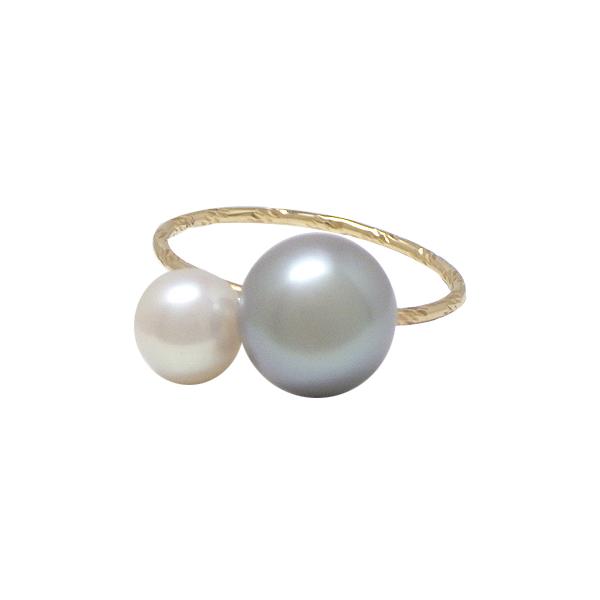 Samantha Tiara サマンサティアラ リング 指輪 K10(ゴールド) パール・ブラックパ...