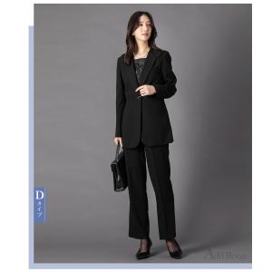 喪服 レディース パンツスーツ ブラックフォー...の詳細画像4