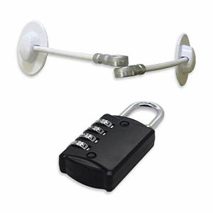 Felimoa 冷蔵庫ドアロック 冷蔵庫扉ロック 鍵 ダイヤル式 穴あけ不要 (2点セット)