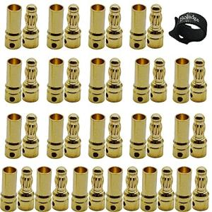 Boladge 20ペアゴールドメッキ3.5mmバナナプラグ弾丸オスメスコネクタ ラジコンESCモーターLipoバッテリー用 ラジコンESCモーターLipoバッ 
