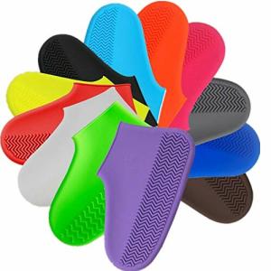 TOMOO 男女兼用 携帯用シリコーン靴カバー レインブーツカバー 折り畳み靴 レインプルーフシューズカバー 高