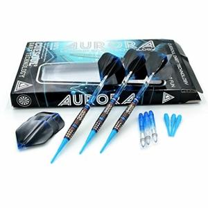 CUESOUL AURORA SERIES 18gソフトチップタングステンダーツセット 青色窒化チタンコーティング