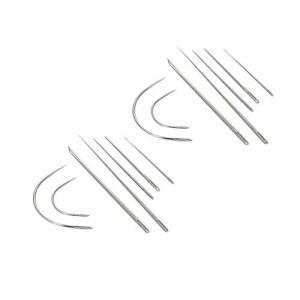 Utoolmart 手縫い針 手縫針 レザークラフト用針 縫製用 セット 粗い編み糸 厚地縫い用 大きい針穴 刺繍 服補修用