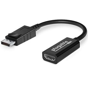 Plugable DisplayPort - HDMI 変換アダプター アクティブ HDMI 2.0 対応 DisplayPort ポート搭載システム互換 4K@60Hz対応