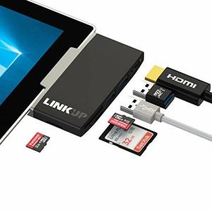 LINKUPポータブル拡張ハブSurface Go専用―2×USB 3.0ポート 4K HDMI 1×SDXC／Micro SDXCカードスロット 1×TFカードスロ