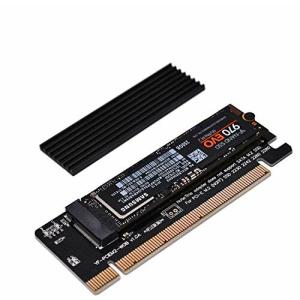EZDIY-FAB NVME PCIeアダプタ+ ヒートシンク付きM.2 NVME SSD - PCI Expressアダプタ,PCIe x16スロットのみをサポート,M.2 SSD 22