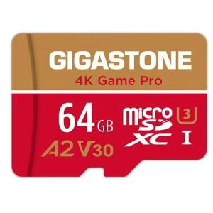 Gigastone Micro SD Card 64GB マイクロSDカード プロ級 Ultra HD 4K動画対応 Nintendo Switch 動作確認済 超高速起動 A2 V30 100MB