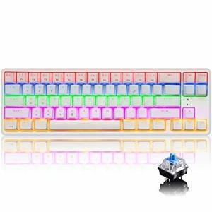 Cross Zebraゲーミングキーボード Bluetooth ワイヤレス 無線/有線両対応充電式 メカニカルキーボード 青軸 18LEDバ