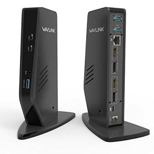 WAVLINK 縦置きUSB-C ユニバーサルドッキングステーション PD 65W デュアル4K/シングル5K 2つのDP/2つのHDMIポート出