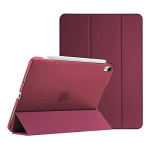 ProCase iPad Air 4 ケース 10.9"  スタンド 三つ折り フォリオ保護ケース 半透明バックカバー 対