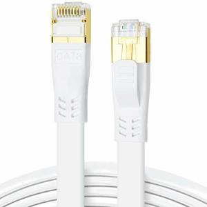 DDMALL 隙間LANケーブル CAT8 1m 高速40Gbps 2000MHzフラットCAT8インターネットネットワークイーサネットケーブル 金