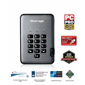 iStorage diskAshur PRO2 HDD 安全なポータブルハードドライブFIPSレベル2認定 - パスワード保護 ほこりや耐水性 ポ