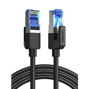 UGREEN LANケーブル CAT8 20M メッシュLANケーブル カテゴリー8 コネクタ 超光速25Gbps/2000MHz CAT8準拠 イーサネットケ