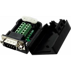オーディオファン D-SUB 9ピン オス ケーブルネジ止め 9+GND 基板 ロックナット RS232 DB9 DB-9 シリアル 通信 コネク