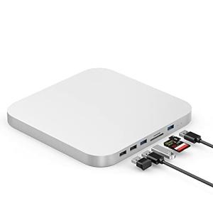 GIISSMO Mac Mini 用 USB Type C ハブ 2.5インチ HDD/SSD ケース 7-in-1ドッキングステーション SATA対応 USB 3.0 / 2.0ポート Micr