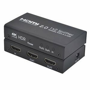 SOUTHSKY HDMI 2.0 4K 60Hz 切替器 1 入力 2 出力分配2画面 対応 HDCP2.2,Wii,PS2,PS4,PS5,Switch,Xbox,HDTV,TV,PC,HDMIビデオキャプチ