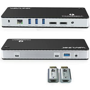 WAVLINK Thunderbolt 3 ドッキングステーション60W充電 ユニバーサル/デュアル4K 超高速 40Gbps 60WPD出力 THB3 ポート USB-C