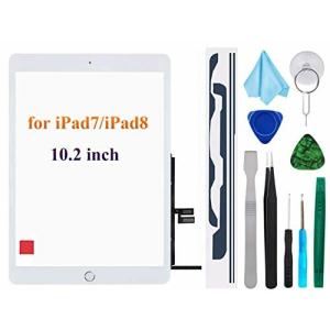 TPhaelay　ホワイト　タッチスクリーン　交換品Ipad 7 第7世代　デジタイザイー 2019 A2197