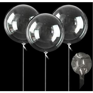 バレンタインデー ホワイトデー ボボバルーン アクアバルーン 12cm 50個入り ヘリウム 透明バルーン 風船 クリ