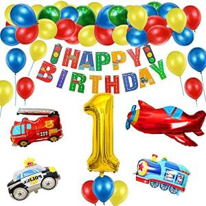 誕生日 飾り付け 数字 バルーン 男の子 1?誕生日 バルーン 車 バースデー 飾り Happy Birthday 風船 装飾 車 男の