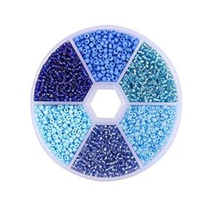 Yurika ビーズ シードビーズ 2mm 3900個 丸小ビーズ DIY手作り糸通しビーズ アクセサリーキット カラー スパンコー