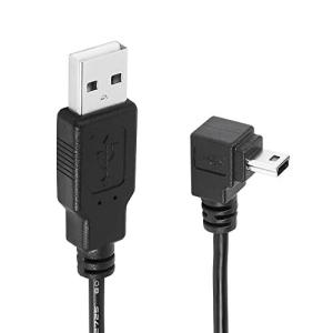 CERRXIAN ミニUSB変換ケーブルminiUSB下向きminiUSBL字型ケーブルUSB MINI 5Pin5P上角90度オス-USB2.0オスプラグケーブル3M