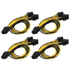 GPU VGA PCIe8ピンメスからデュアル2X8ピンオスPCI Express電源アダプターYスプリッター延長ケーブル