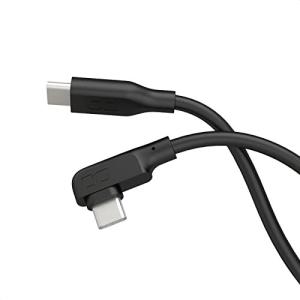 CIO L字型 柔らかいシリコンケーブル C to C 100W USB PD 急速 充電ケーブル 1m/2m 絡まない Macbook Pro/Air iPad