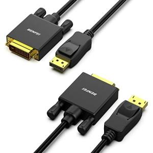 BENFEI Displayport → DVI-D 変換 ケーブル 1.8M ブラック  デュアル ディスプレイ 対応 堅牢化仕様 金メッキ コネクタ