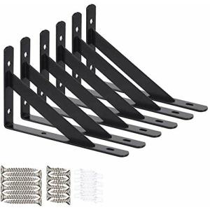 yokoso L字型 棚受け金具 アイアンブラケット 6本セット ビス付き