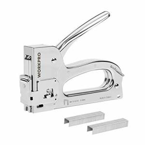 WORKPRO ガンタッカー ハンドタッカー ステープルガン ホッチキス  ケーブルタッカー ハンドルロック機能 3in1
