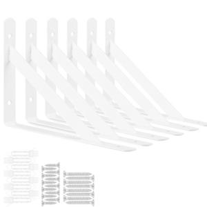 yokoso L字型 棚受け金具 アイアンブラケット 6本セット ビス付き