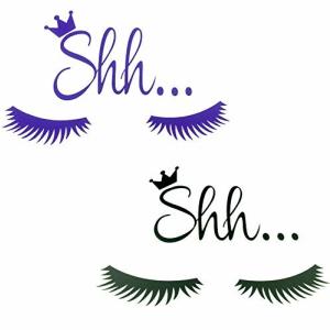 Maydahui ウォールステッカー おしゃれ 可愛い まつげ 英字 SHH 壁紙 シール 飾りサロン 美容院