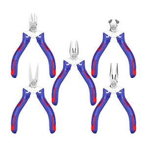 EMTOP ペンチセット ミニプライヤー ミニサイズ ニッパーセット エンドニッパー アクセサリー工具 手芸用品 ビ