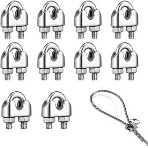 ワイヤークリップ ワイヤーロープクリップ ステンレス ケーブルクリップ ケーブル固定金具 クリップ ロープ