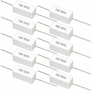 オーディオファン セメント抵抗 5W 33 許容±5% 10個セット