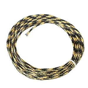 Othmro 幅3mm 長さ5m 黒と黄色 1個入り 編組スリーブ 編組チューブ RoHS認証 PET ポリエチレンテレフタレート材質