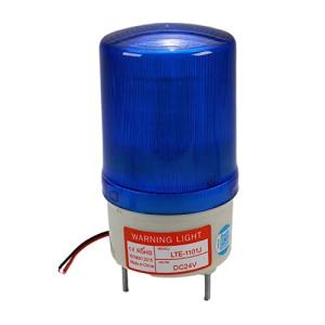 Othmro 定格電圧24V 90db 電源1W ブザー付き シャイニー 青 LTE1101J 1個入り 警告灯 PVC材質 LED 非常信号灯 防水 高反