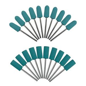 AmoYoung リューター 砥石2種類ゴム砥石 2.35mmシャンク コーン 磨き ルーター 砥石 精密 砲弾型 ヘッド セラミッ