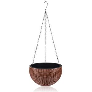ENN LLC ハンギングバスケット ハンギングポット 植木鉢 丸 吊り下げ チェーン付き