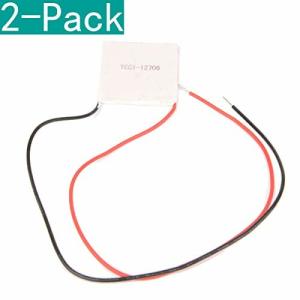 Youmile 2パックTEC1-12706 12V 60Wヒートシンクサーモエレクトリッククーラー冷却ペルチェプレートモジュール12V 6A