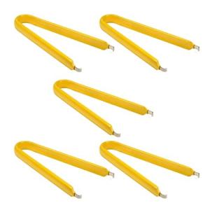 Utoolmart ICプーラー IC引き抜き工具 黄色 5個入り 絶縁ビニール グリップ ステンレス鋼 ピンセット チップリム