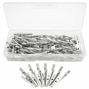 WMYCONGCONG 100個 ワニ口クリップ 52mmメタルアリゲータークリップ 電気テストクランプ 非絶縁（100個キャップな