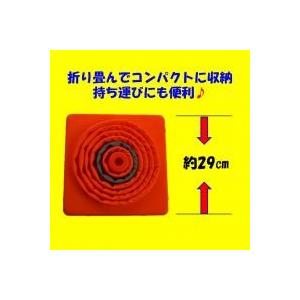 10個セット 伸縮カラーコーン パイロン オレ...の詳細画像2
