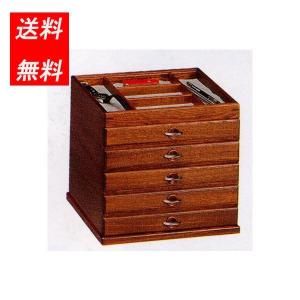 みよし漆器本舗 紀州塗り 細三つ引き出しタンス 根来塗り 三段 木製