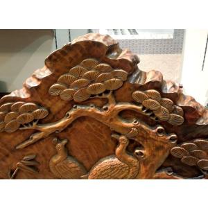 銘木 衝立 孔雀 送料無料の詳細画像2