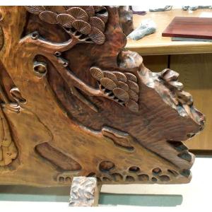 銘木 衝立 孔雀 送料無料の詳細画像4