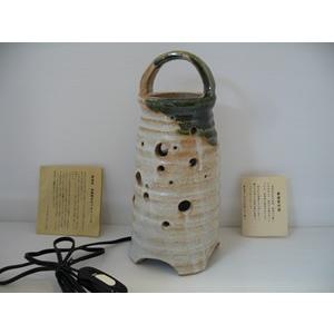 陶製らんぷ『 和み灯り』 銅鐸シリーズ  古代　織部志野｜ashikan